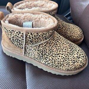 UGG Leopard Print Ankle Boots